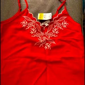 Red Summer tank top
